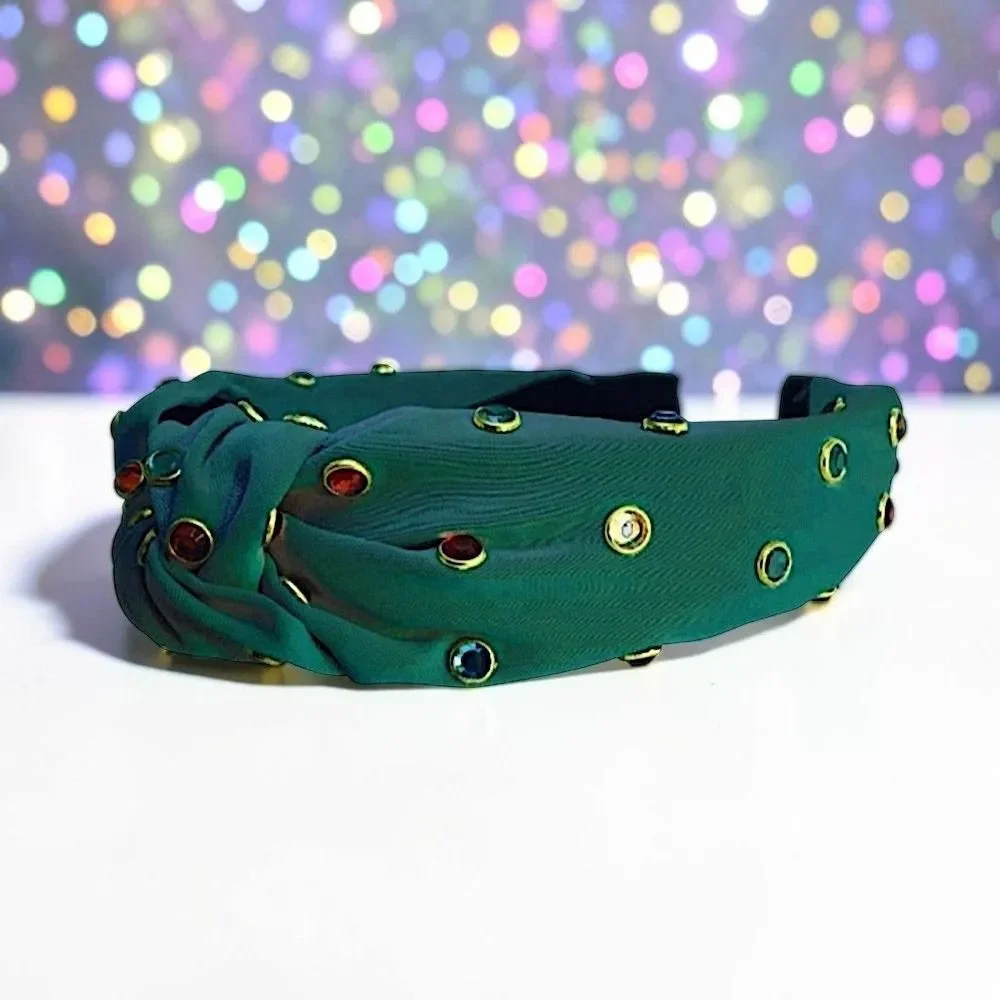 ZAXIE by Stefanie Taylor - Padded Jewel Headband - GREEN NWT MSRP $48